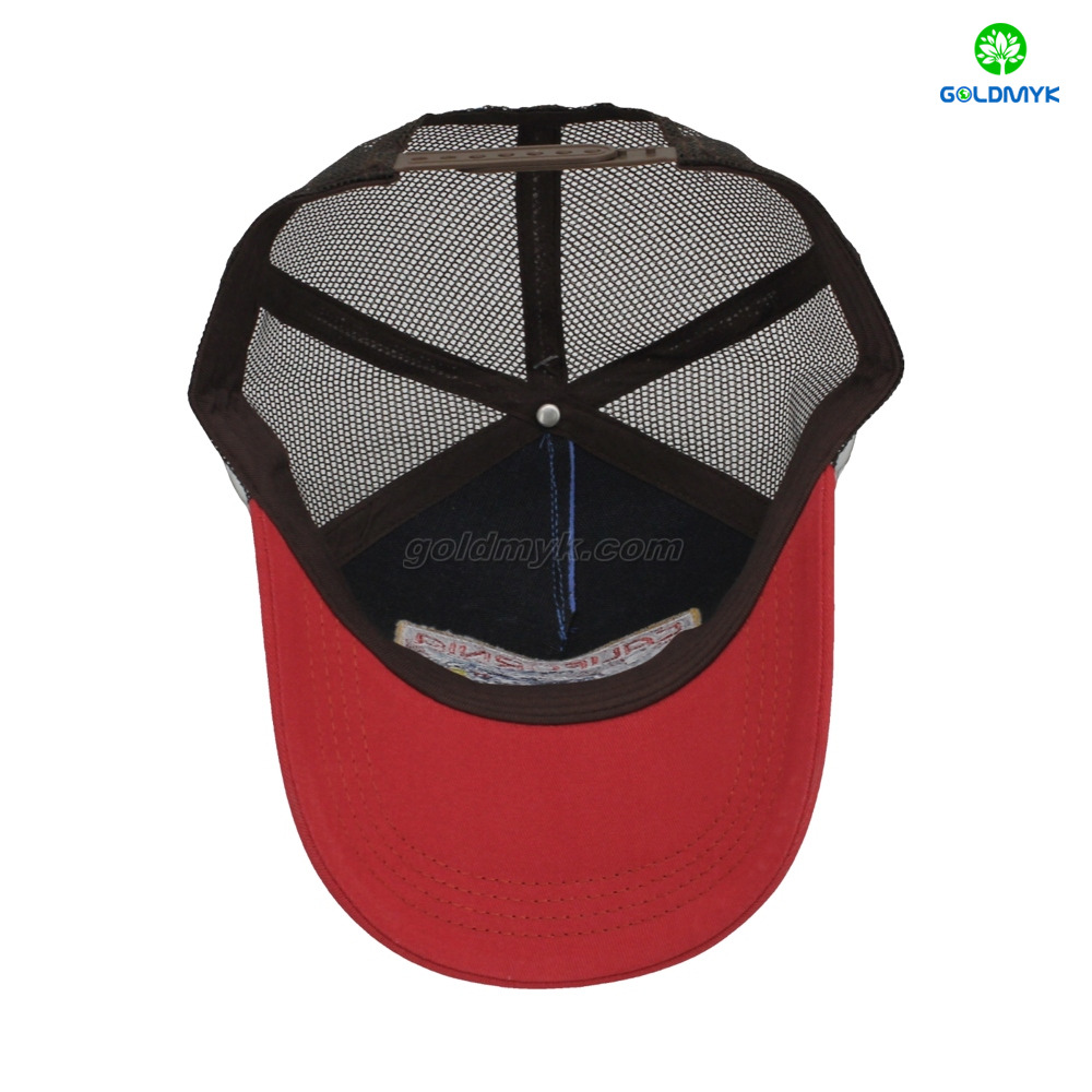 Premium 100% Cotton 5-Panel Embroidered Mesh Cap with Custom Logo Sublimated Print Outdoor Sport Style Formal Usage