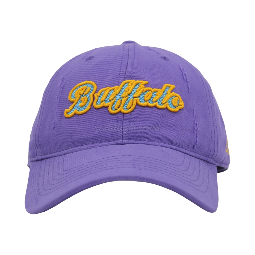 100% Cotton Fabric Baseball Cap Hand Washed Women And Men Acid Washed , Patch Embroidery, 6 Panel Cap