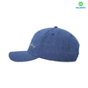 Custom 100% Cotton Twill Denim Navy Blue 6-Panel Baseball Cap Hat TPU Logo Sporty Design for Women Men Embroidery Business