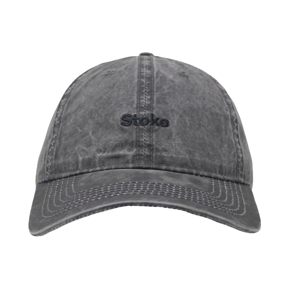 Vintage Stylish Flat Embroidery Washed Baseball Cap Dad Hat 6-panel Sports Caps For Man And Woven Can Custom Logo