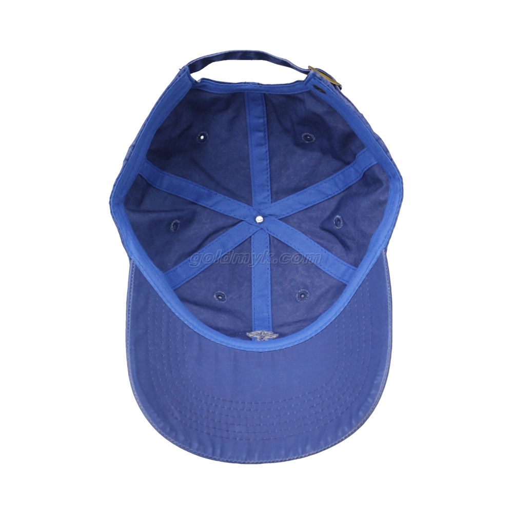 Vintage Stylish Flat Embroidery Washed Baseball Cap Dad Hat 6-panel Sports Caps For Man And Woven Can Custom Logo
