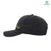 Dazzling 100% Polyester Black Flat Embroidery Street Style Custom Fabric Cap Curved Brim 6-Panel Baseball Cap