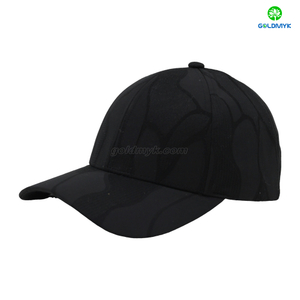 Custom Black Jacquard 6-Panel Curved Brim Sporty Style Street Wear for Business Baseball Cap 