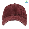 Stylish 6-Panel Red Curved Brim Washed Design for Sports Business Or Street Style Baseball Cap