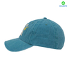 Stylish 6-Panel Blue Flat Embroidery Washed Design for Sports Business or Street Style Baseball Cap