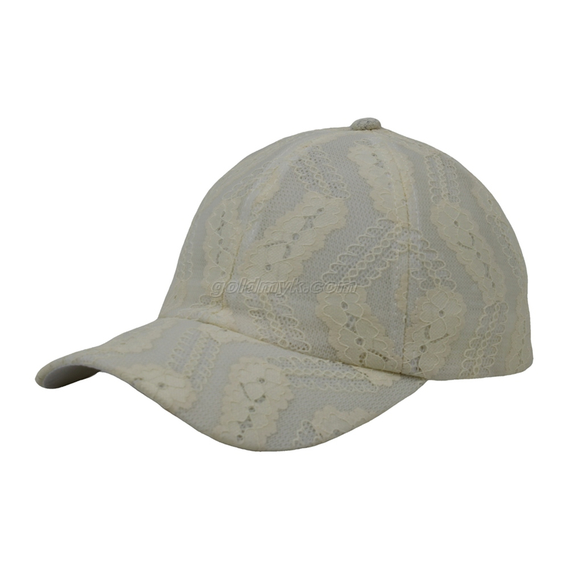 Fashion Cap Lace Fabric Women Baseball Cap And Hat Manufacturer with Custom Design