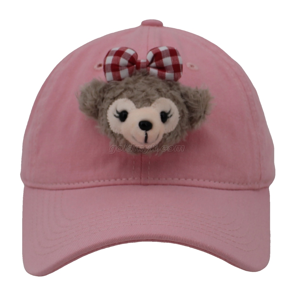 Popular And Hot Sale Soft Cotton Fabric Baseball Cap And Hat with Monkey Stuffed Toy Decoration 