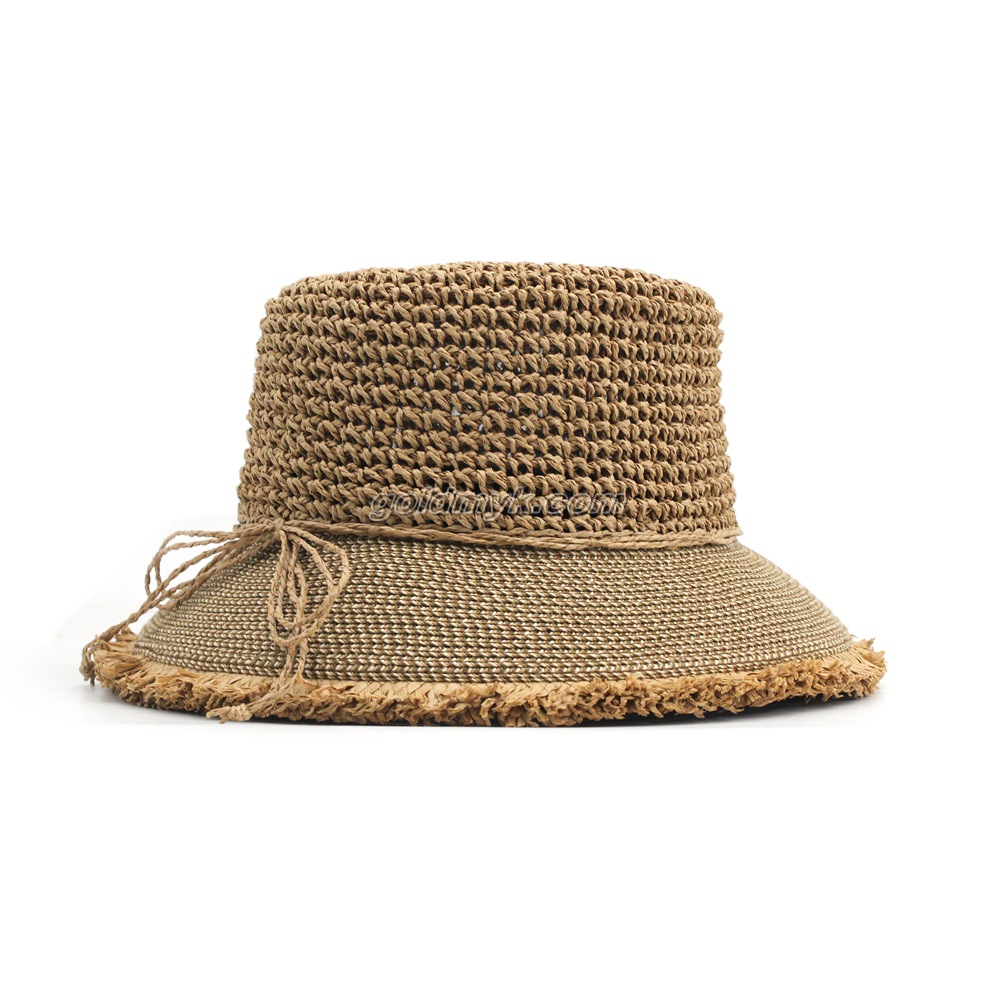 High End Quality And Best Sale Paper Straw Bucket Hat Supplier for Unisex