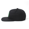 Small MOQ Custom 100% Polyester RPET Fabric Six Panels Flat Bill Snapback Cap And Hat with Embroidery Logo Design