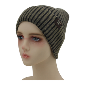 Custom Beanie Knitted Winter Hat Woven Embroidery for Men Women Winter Knit Hat Warm Slouchy Beanie Cuffed Skull Cap