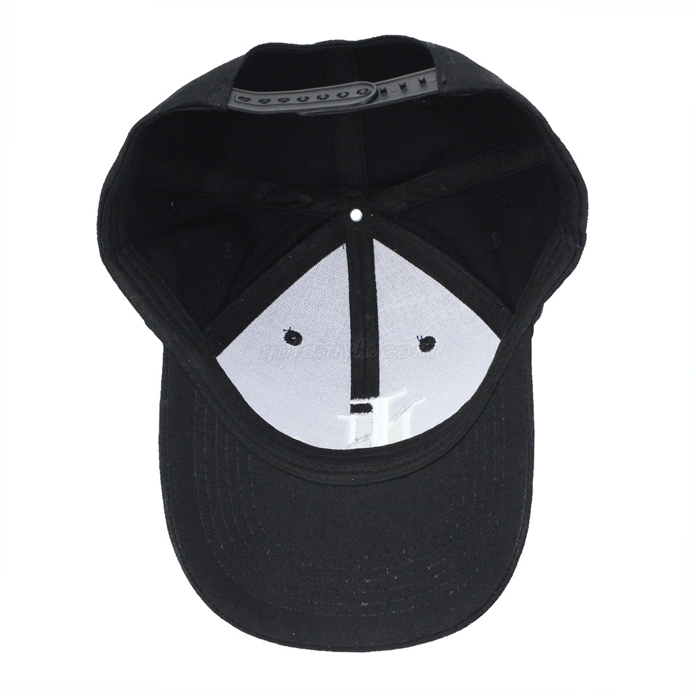 Custom Black Baseball Cap 100% Cotton Twill Fabric Baseball Hat with 3D Embroidery Logo Can Embroidery Of Women And Men