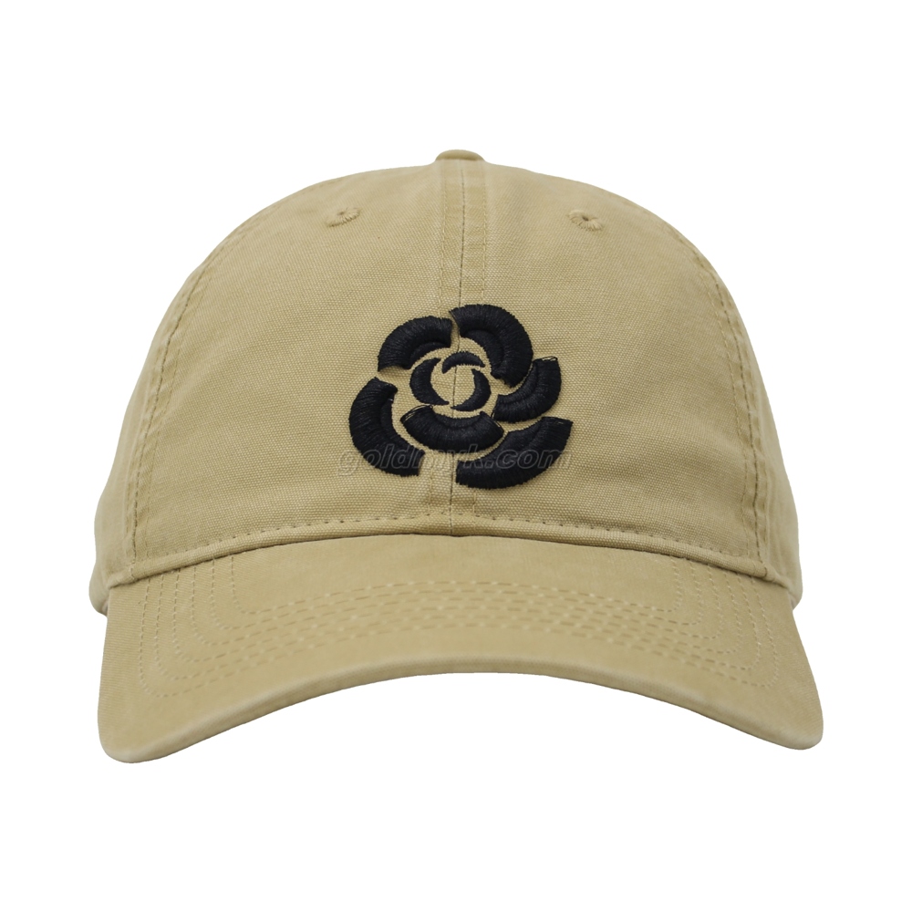 100% Cotton Fabric Baseball Cap Hand Washed Women And Men Acid Washed , Patch Embroidery, 6 Panel Cap