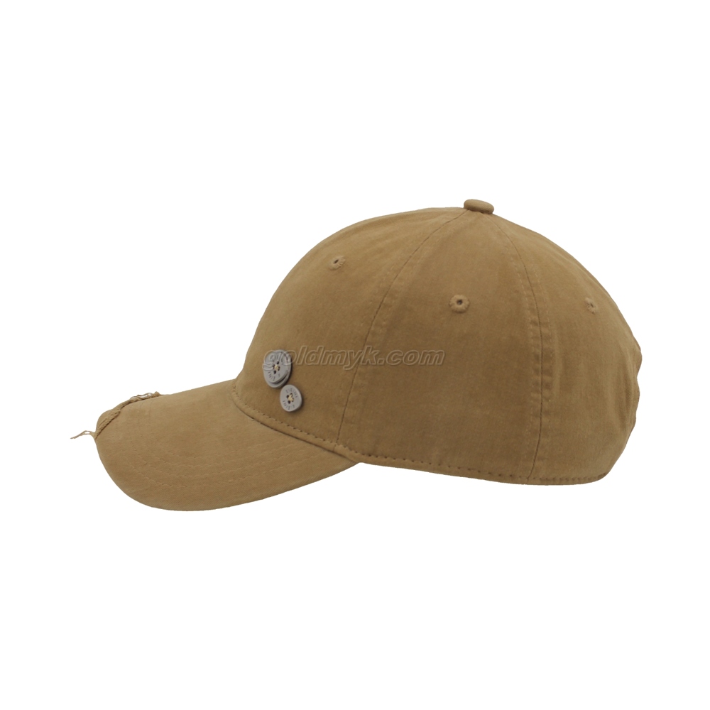 Vintage Stylish Flat Embroidery Washed Baseball Cap Dad Hat 6-panel Sports Caps For Man And Woven Can Custom Logo
