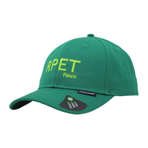 Popular 100% Recycled Polyester Fabric Custom Embroidery Baseball RPET Cap And Hat 