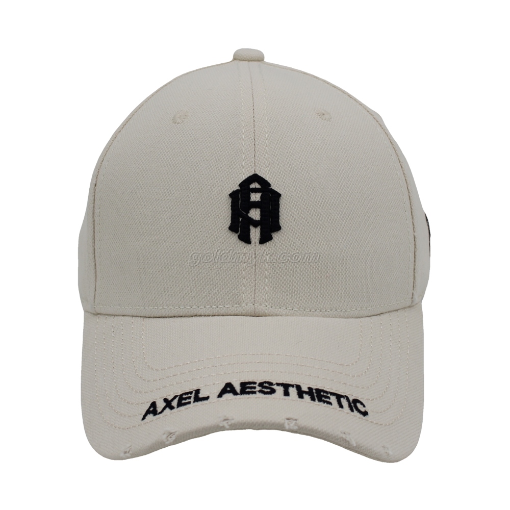 100% Cotton Canvas Fabric Custom Embroidery Logo on Six Panels Baseball Cap And Hat