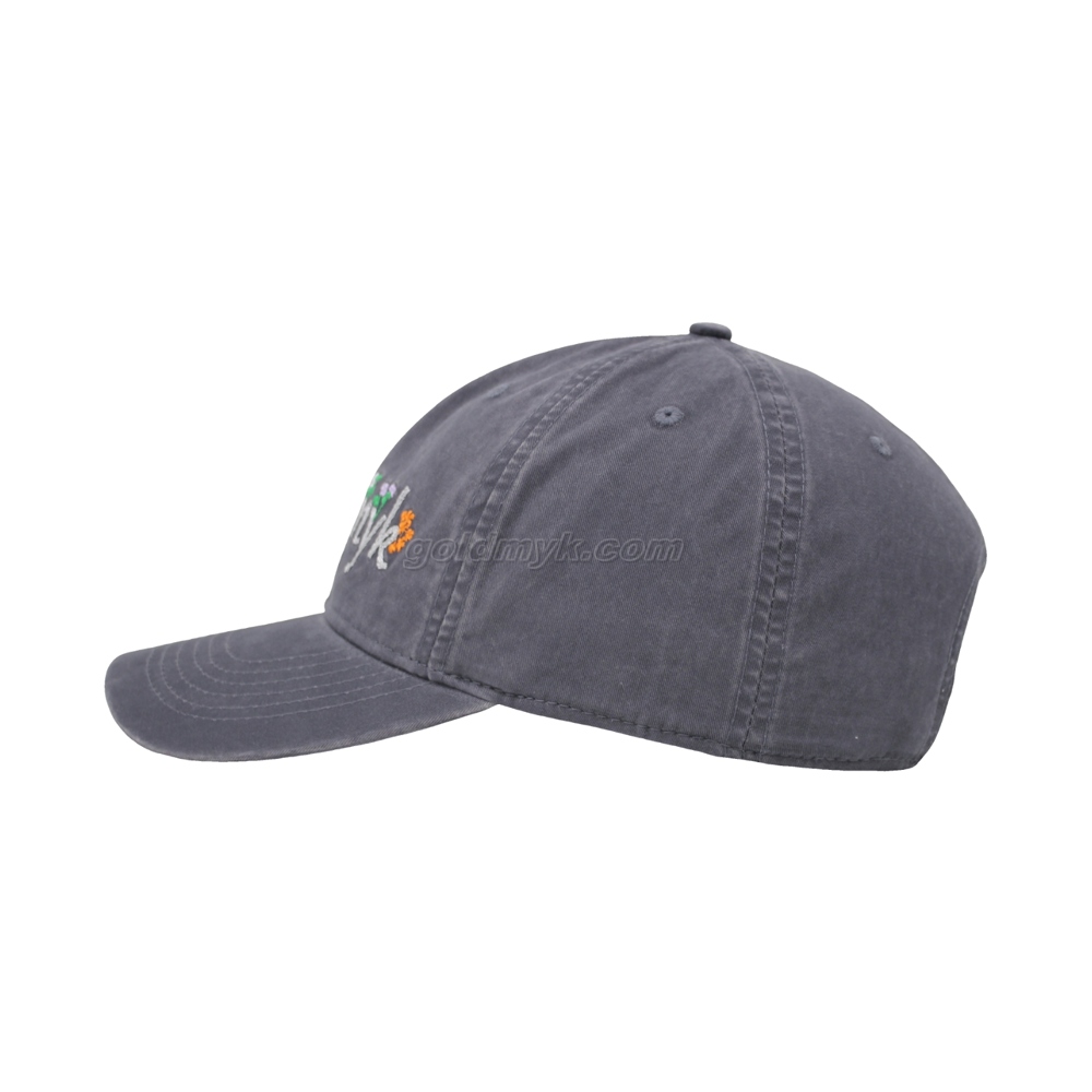 Vintage Stylish Flat Embroidery Washed Baseball Cap Dad Hat 6-panel Sports Caps For Man And Woven Can Custom Logo