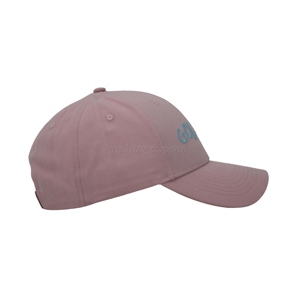 100% Cotton Baseball Cap Rope of Women And Men Custom Embroidery Silk Printed 6 Panel Cap Metal Buckle Closure