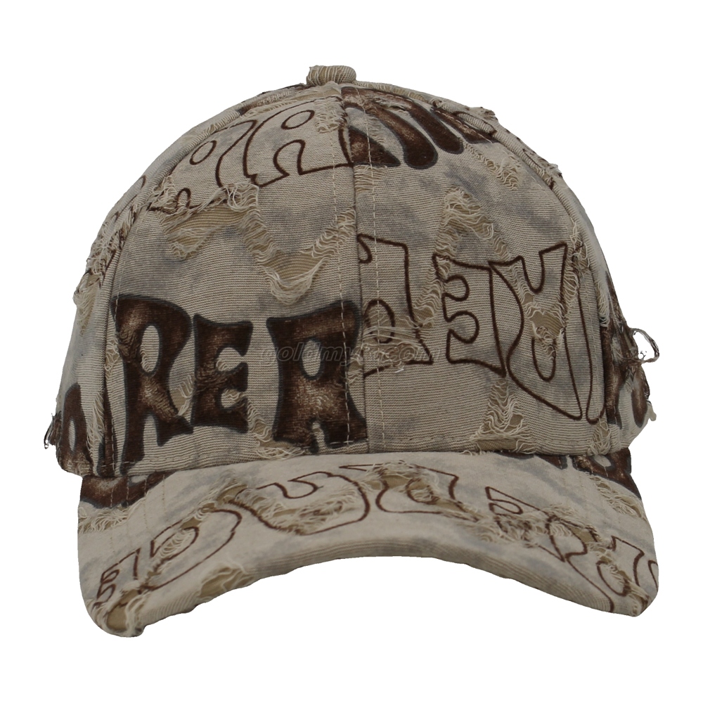 100% Cotton Baseball Cap Rope of Women And Men Custom Embroidery Silk Printed 6 Panel Cap Metal Buckle Closure