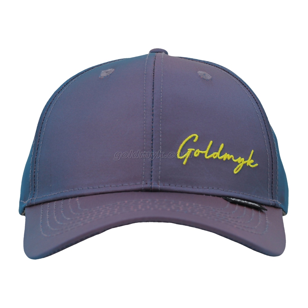 100% Polyester Baseball Cap Rope of Women And Men Custom Embroidery Silk Printed 6 Panel Cap Metal Buckle Closure
