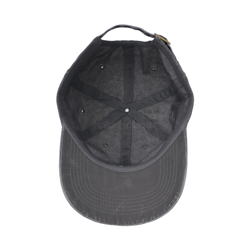 Vintage Stylish Flat Embroidery Washed Baseball Cap Dad Hat 6-panel Sports Caps For Man And Woven Can Custom Logo