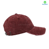 Stylish 6-Panel Red Curved Brim Washed Design for Sports Business Or Street Style Baseball Cap