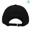 High Quality 100% Polyester Stylish Black Design Sporty Common Business 6-Panel Baseball Cap