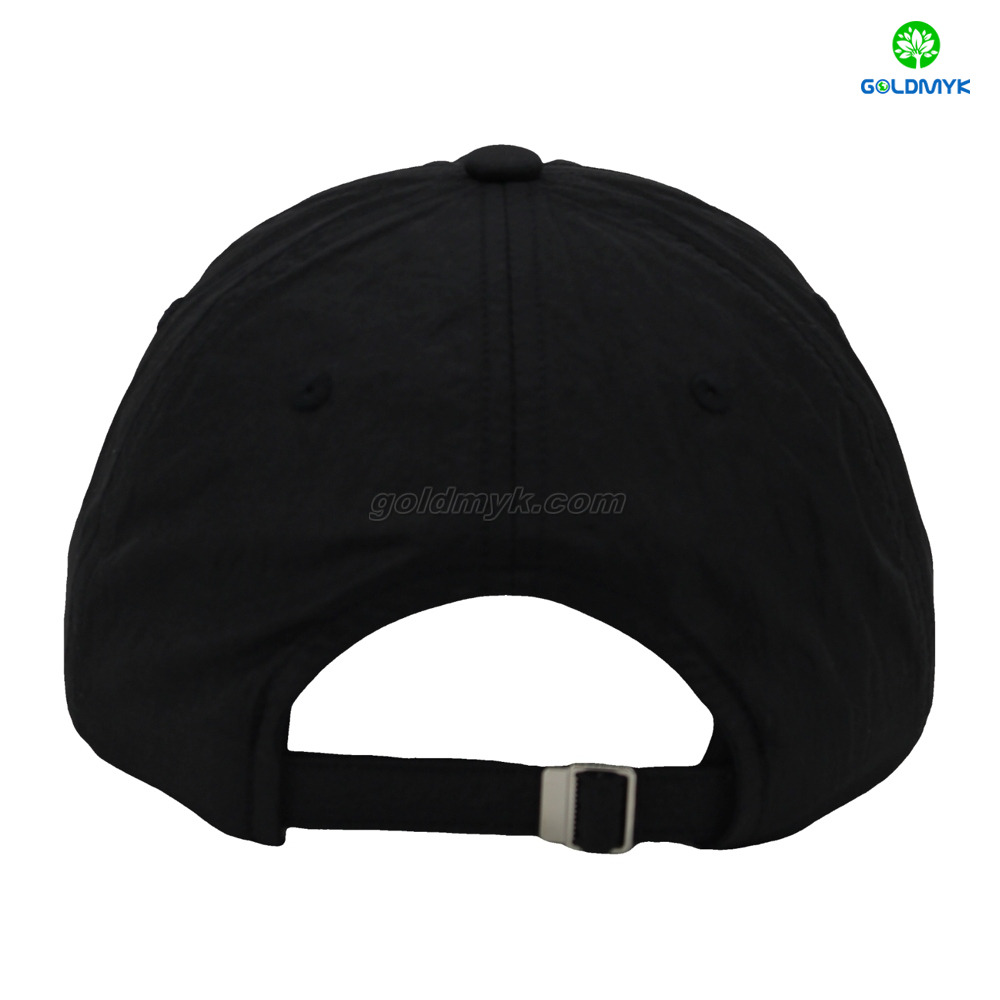 High Quality 100% Polyester Stylish Black Design Sporty Common Business 6-Panel Baseball Cap