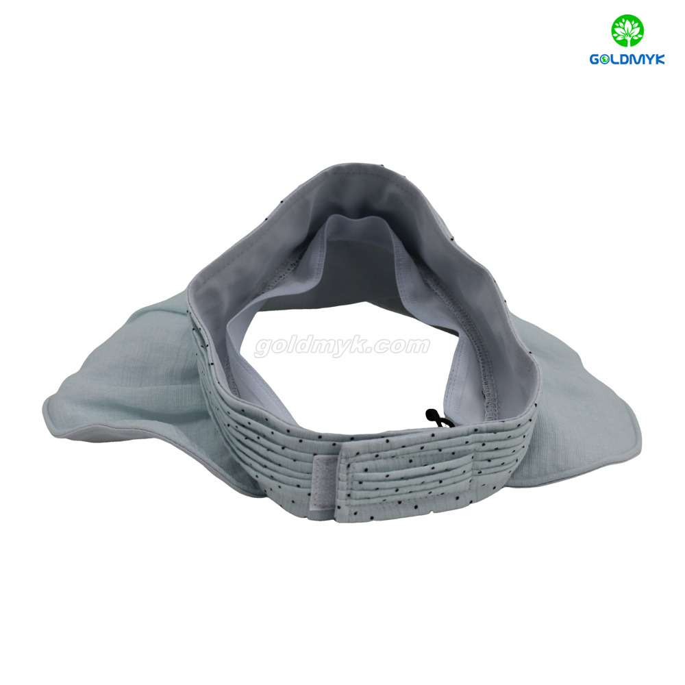Summer Essentials Popular Street Style Dots Adjustable Size Sun Visor Cap With Velcro Back Closure