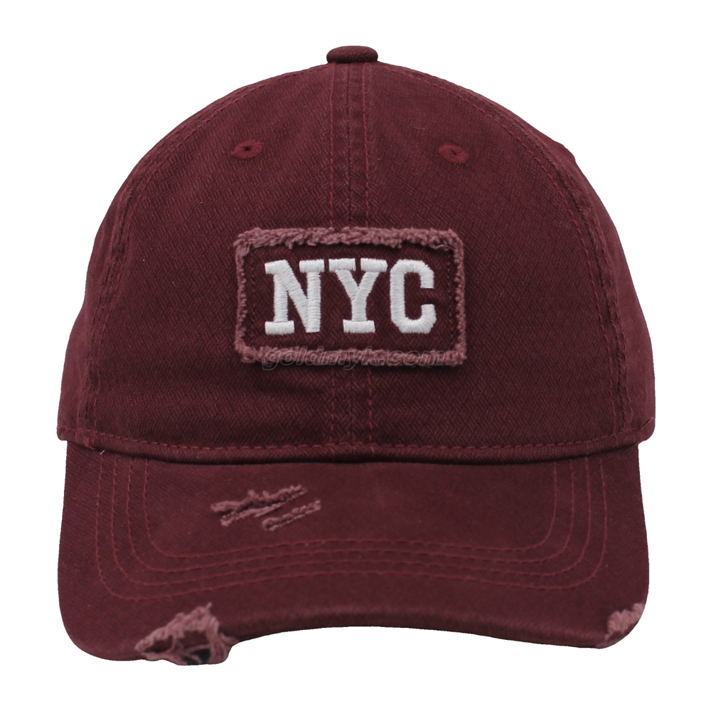 Vintage Stylish Flat Embroidery Washed Baseball Cap Dad Hat 6-panel Sports Caps For Man And Woven Can Custom Logo