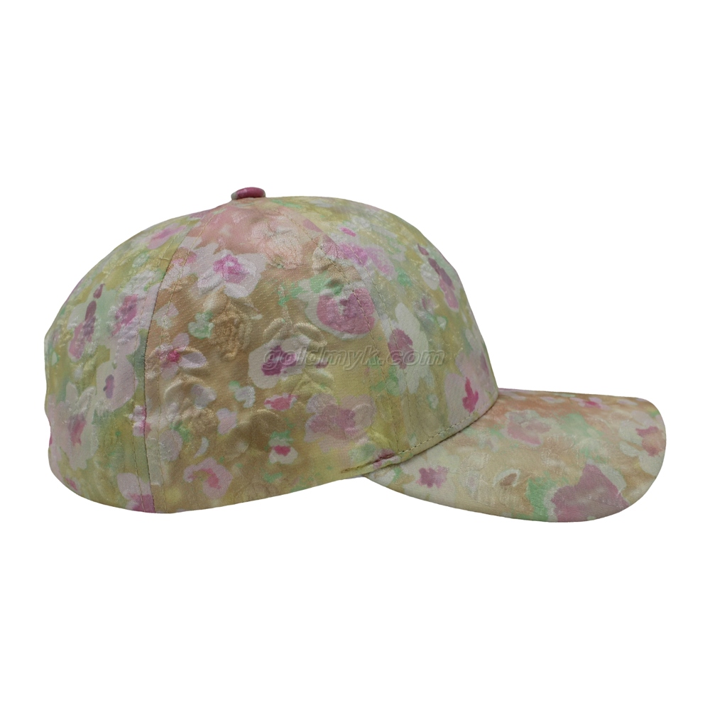100% Cotton Baseball Cap Rope of Women And Men Custom Embroidery Silk Printed 6 Panel Cap Metal Buckle Closure