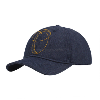 Wholesale And Hot Sale Unstructured Denim Fabric Baseball Cap And Hat with Patch Embroidery