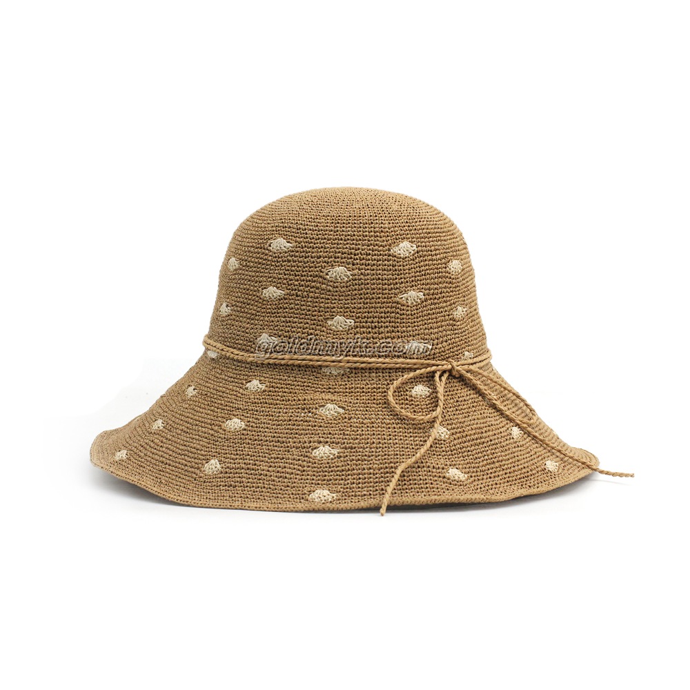 Customized Patter Design Paper Material Floppy Hat for Sun Protection