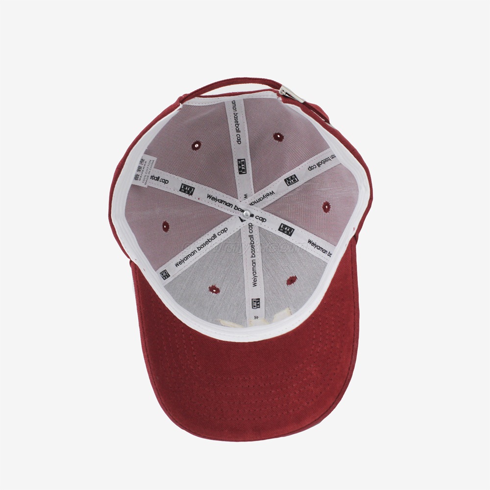 Hot Sale Cotton Fabric Structured 6 Panels Baseball Cap And Hat with Special Design Embroidery And Printed inside Tape