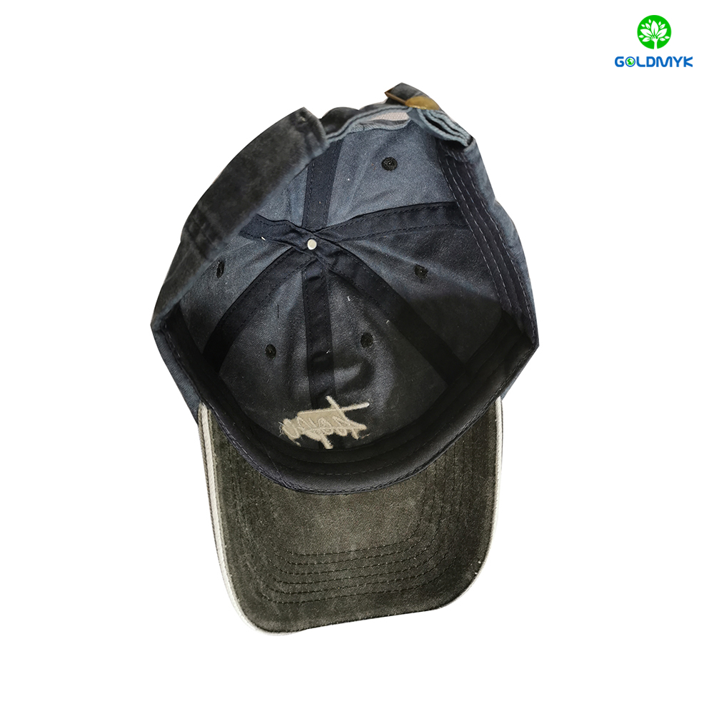 Promotional Custom Made 6 Panels Cotton Pigment Washed Embroidery Baseball Cap