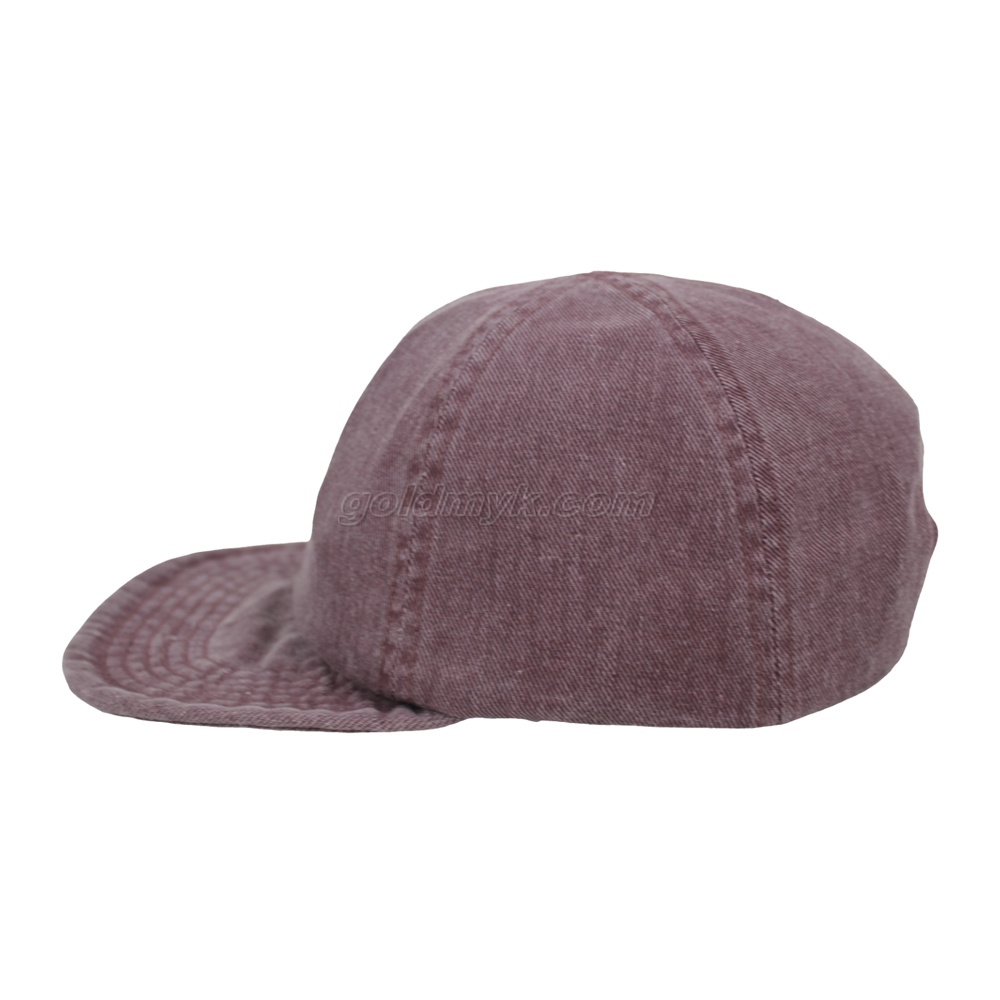 Custom Purple 100% Washed Cotton Twill Fabric Corduroy Baseball Cap Hat Can Custom Embroidery Of Women And Men