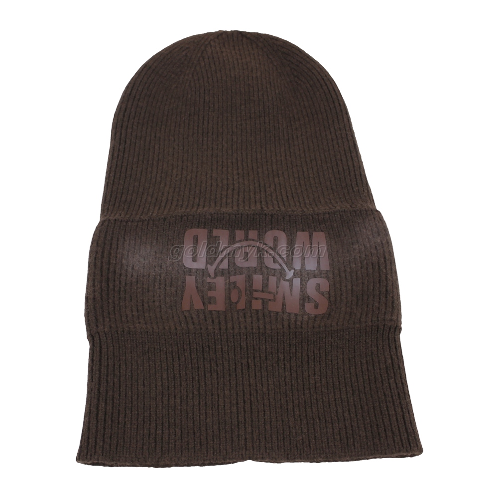 Knit Cuffed Beanie Hats Custom Logo Jacquard Knitted Beanie Hats Embroidery Knitted Beanies Unisex