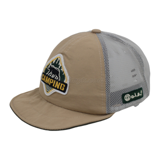 Custom Flat Bill Light Weight Fabric Mesh Cap And Hat with Custom Felt Embroidery