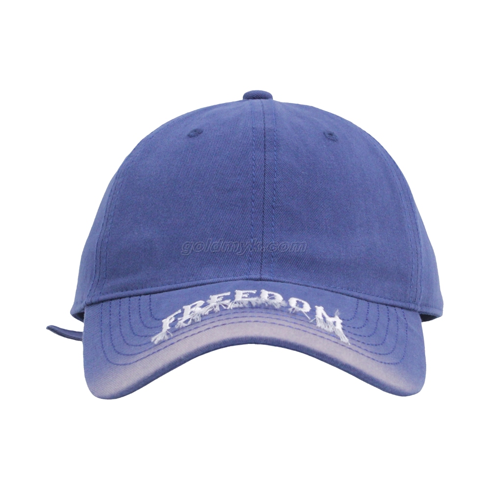 Vintage Stylish Flat Embroidery Washed Baseball Cap Dad Hat 6-panel Sports Caps For Man And Woven Can Custom Logo