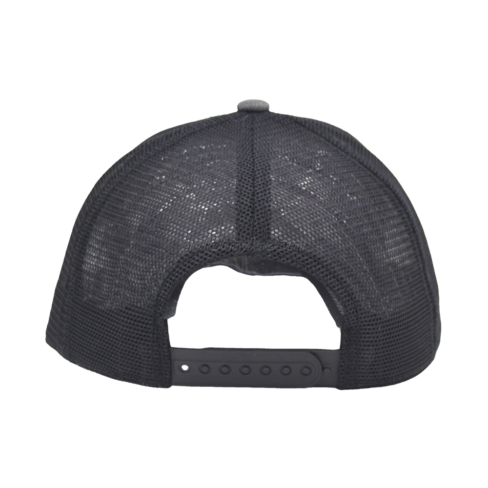 Best Sale Six Panels Heather Grey Color Cotton Twill Trucker Mesh Cap And Hat with Custom Embroidery