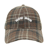 Warm And Thick And Wool Checked Fabric Baseball Cap And Hat with Custom Embroidery