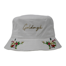New And Beautiful Brushed Cotton Bucket Hat WithTPU Print And Flat Embroidery