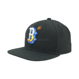 Wholesale Custom 100% Cotton Twill Flat Bill Snapback Cap And Hat with Embroidery