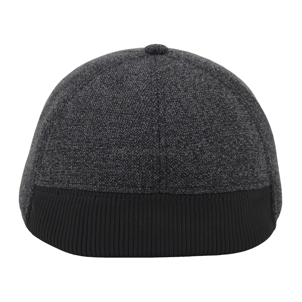 Custom Warm Fabric Full Back Baseball Cap And Hat with Leather Visor And Peak