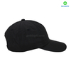 High Quality 100% Polyester Stylish Black Design Sporty Common Business 6-Panel Baseball Cap
