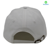 White Flat Embroidery Style Dad Hat Custom Fabric Cap Curved Brim 6-Panel Baseball Cap