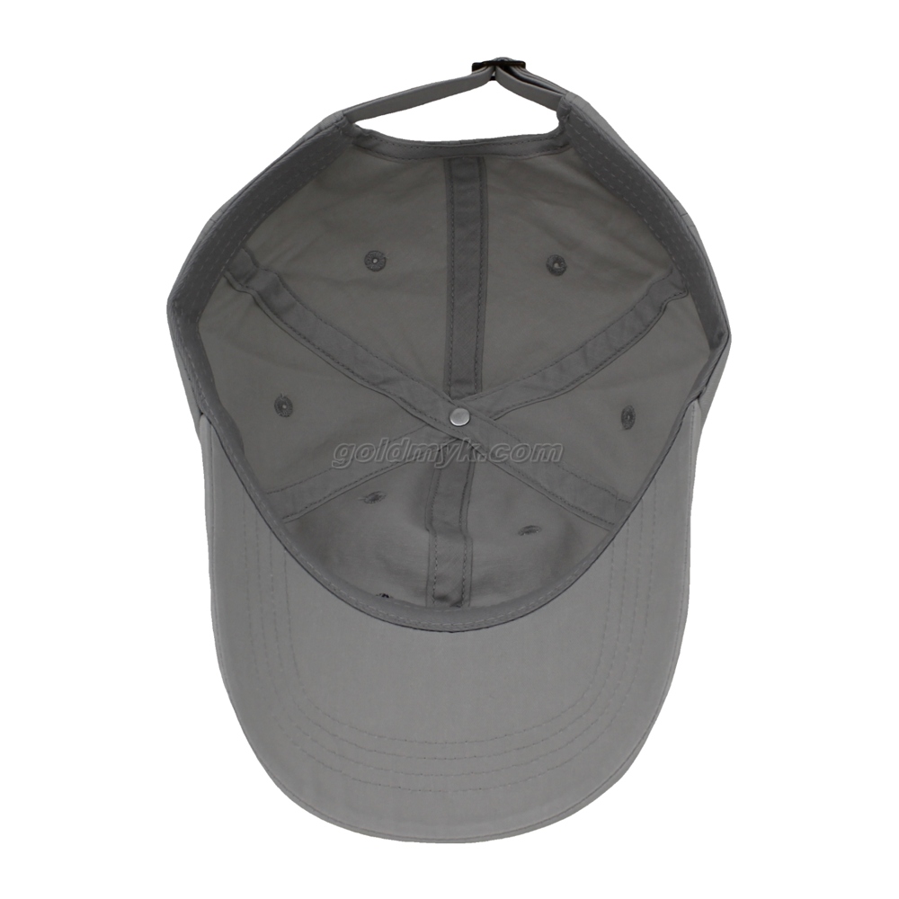 100% Washed Cotton Baseball Cap Rope of Women And Men Custom Embroidery Silk Printed 6 Panel Cap Metal Buckle Closure
