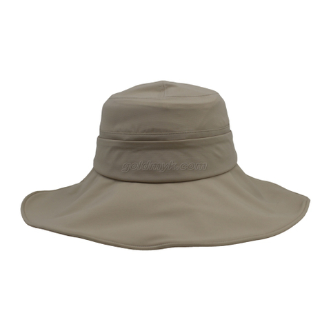 100% Polyester Fabric Bucket Cap Hand Washed Women And Men Acid Washed , Patch Embroidery, 6 Panel Cap