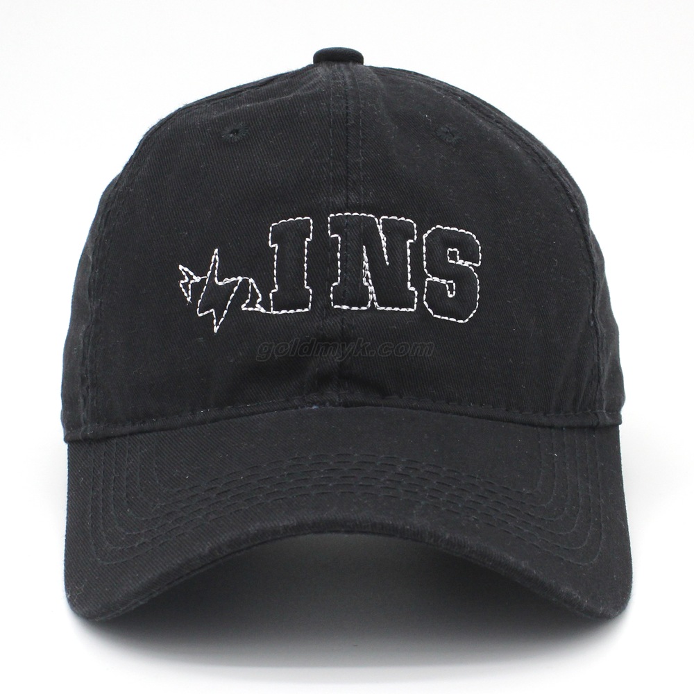 Customized 100% Cotton Twill Fabric Unstructured Baseball Cap And Hat with Embroidery Logo And Design