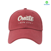 Custom RED Baseball Cap 100% Cotton Twill Fabric Baseball Hat with 3D Embroidery Logo Can Embroidery Of Women And Men