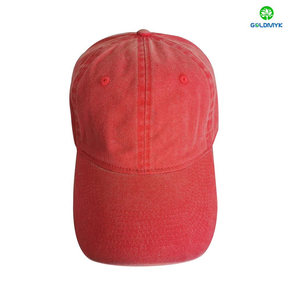 Promotional 100% Cotton Pigment Washed Blank Custom Baseball Cap Hats 
